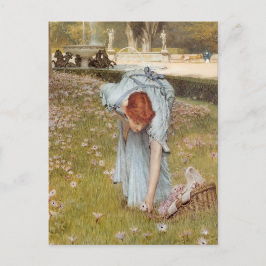 Lawrence Tadema:Flora Spring in de tuinen Briefkaart (Voorkant)