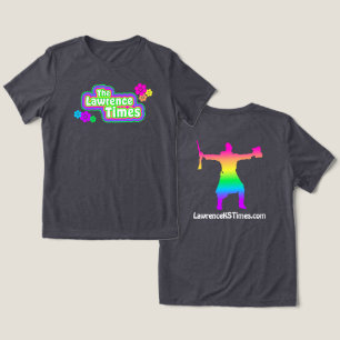 Lawrence Times groovy bloem femme houtskool Tri-Blend Shirt