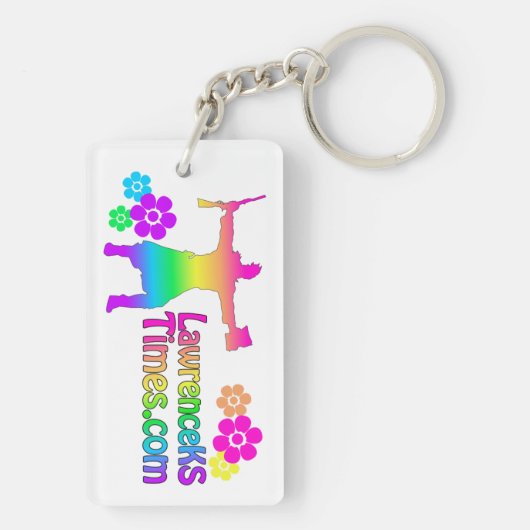 Lawrence Times groovy flower sleutelhanger (achterkant)