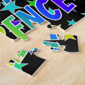 "LAWRENCE" Voornaam, geun "HAPPY BIRTHDAY" Legpuzzel (Zijkant)