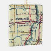Lawrenceville IL  kaart Keramisch Ornament (Rechts)