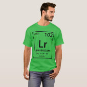 Lawrencium Element (zwart) T-shirt (Voorkant volledig)