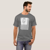 Lawrencium (Lr) T-shirt (Voorkant volledig)