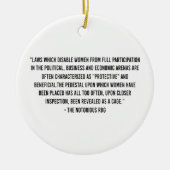 Laws which disabled woman from full participation keramisch ornament (Voorkant)