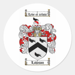 LAWSON FAMILIE CREST - LAWSON WAPENKAT RONDE STICKER