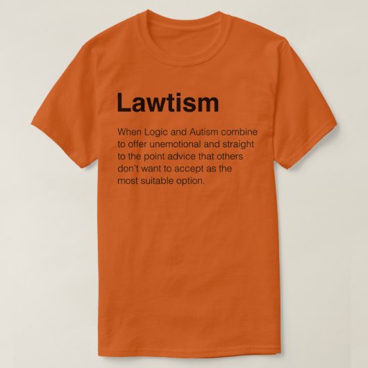 Lawtism black t-shirt (Design voorkant)