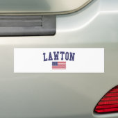 Lawton Amerikaanse vlag Bumpersticker (Op auto)