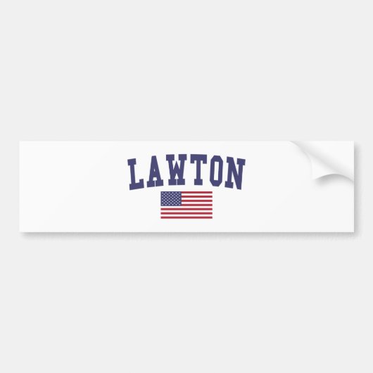 Lawton Amerikaanse vlag Bumpersticker (Voorkant)