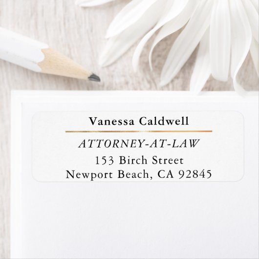 Lawyer Attorney At Law Classy White Etiket (Insitu)