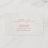 Lawyer Attorney Foil Rose Gold Classy Linen Visitekaartje (Achterkant)