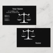 Lawyer Black Visitekaartje (Voorkant / Achterkant)
