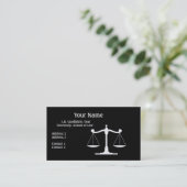 Lawyer Black Visitekaartje (Staand voorkant)