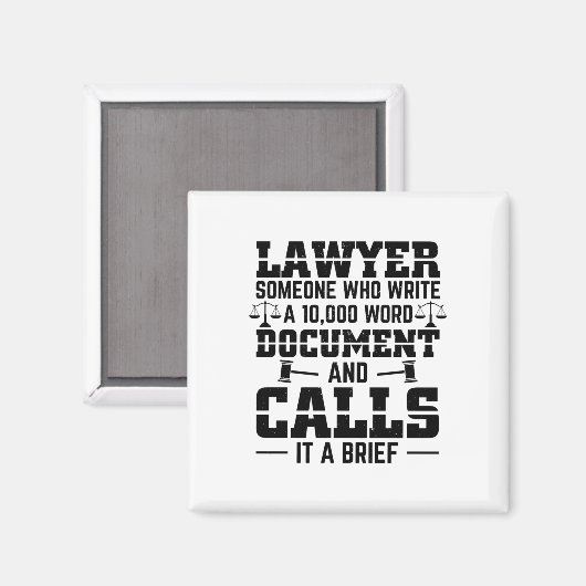 Lawyer Brief | Procureur Recht Professie Gifts Magneet (Voorkant / Achterkant)
