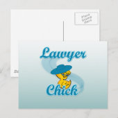 Lawyer Chick #3 Briefkaart (Voorkant / Achterkant)