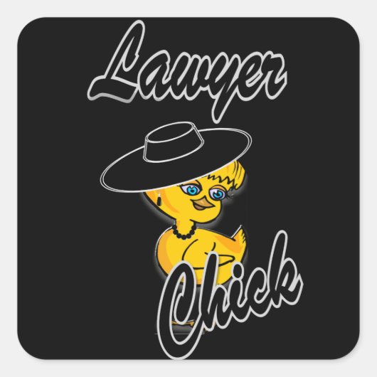 Lawyer Chick #4 Vierkante Sticker (Voorkant)