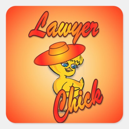 Lawyer Chick #5 Vierkante Sticker (Voorkant)
