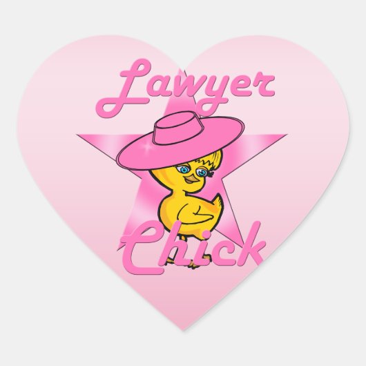Lawyer Chick #8 Hart Sticker (Voorkant)