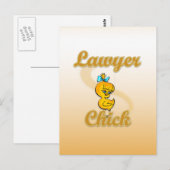 Lawyer Chick Briefkaart (Voorkant / Achterkant)