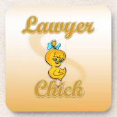 Lawyer Chick Drankjes Onderzetter (Voorkant)