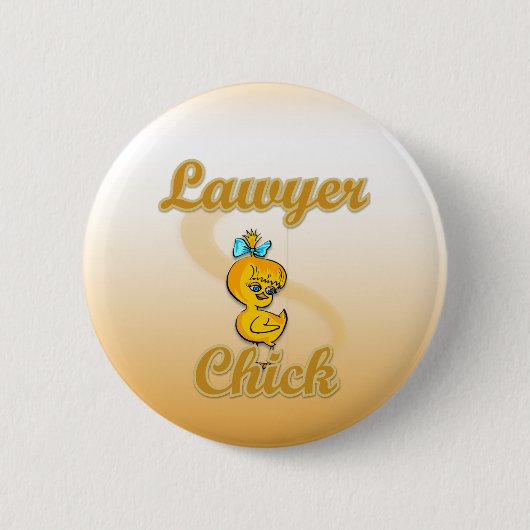 Lawyer Chick Ronde Button 5,7 Cm (Voorkant)