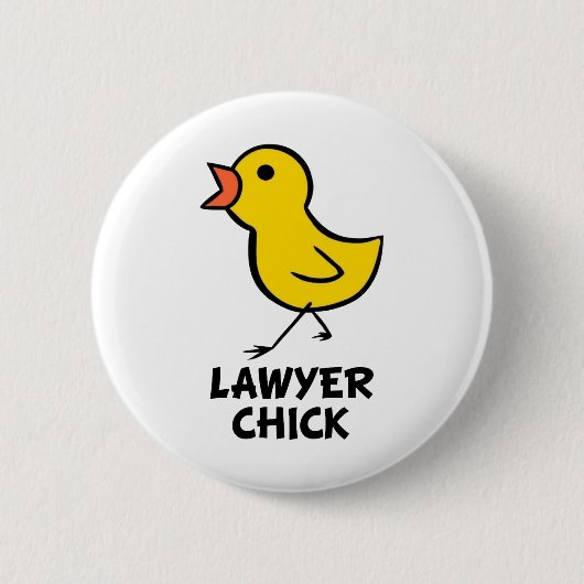 Lawyer Chick Ronde Button 5,7 Cm (Voorkant)