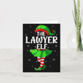 Lawyer Elf Christmas Girls Women Elf Squad Xmas Fa Kaart (Voorkant)