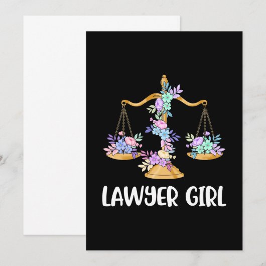 Lawyer Girl Kaart (Voorkant / Achterkant)