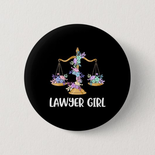 Lawyer Girl Ronde Button 5,7 Cm (Voorkant)