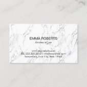 Lawyer Gold Scale of Justice Modern White Marble Visitekaartje (Achterkant)