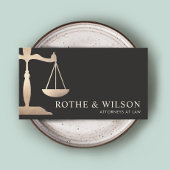 Lawyer Gold Scales of Justice Dark Brown Visitekaartje