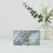 Lawyer goud glitter marmer modern visitekaartje (Staand voorkant)
