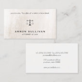 Lawyer Ivory White Marble Visitekaartje (Voorkant / Achterkant)