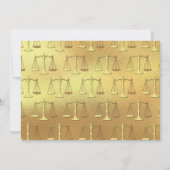 Lawyer Law School Gold Afstuderen Black Kaart (Achterkant)