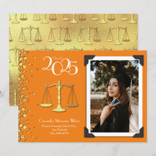 Lawyer Law School Gold Afstuderen Oranje Kaart