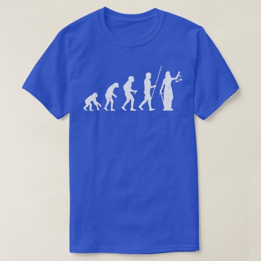 Lawyer lawyer Jura Justitia Evolution gift T-shirt (Design voorkant)