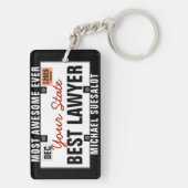 Lawyer License Bord Funny Sleutelhanger (achterkant)