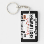 Lawyer License Bord Funny Sleutelhanger (Voorkant)
