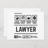 LAWYER LOGICAL REASONING AND DEVOURS COOALS BRIEFKAART (Voorkant / Achterkant)