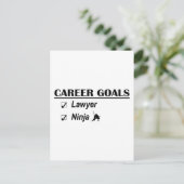 Lawyer Ninja Career Goals Briefkaart (Staand voorkant)