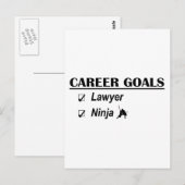 Lawyer Ninja Career Goals Briefkaart (Voorkant / Achterkant)