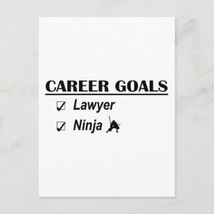 Lawyer Ninja Career Goals Briefkaart