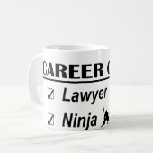 Lawyer Ninja Career Goals Koffiemok (Voorkant links)