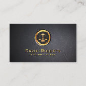 Lawyer Professional Gold Scale Logo Black Visitekaartje (Voorkant)