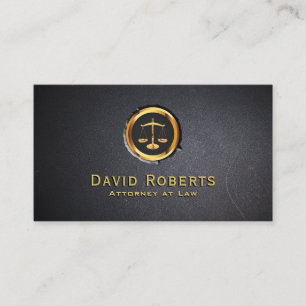 Lawyer Professional Gold Scale Logo Black Visitekaartje