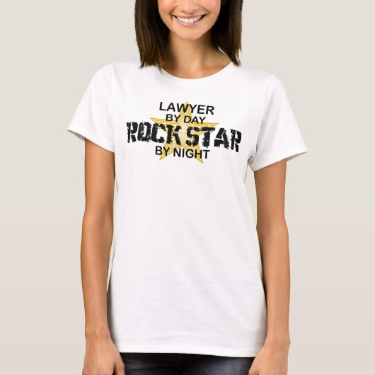 Lawyer Rock Star by Night T-shirt (Voorkant)