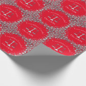 Lawyer School Afstuderen Silver Red Cadeaupapier (Hoek)