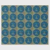 Lawyer School blauw Goud Afstuderen Cadeaupapier (Vlak)