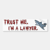 Lawyer Shark Trust Me Bumpersticker (Voorkant)