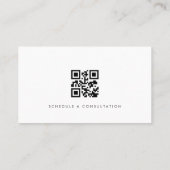 Lawyer Simple Modern Professional QR Code Visitekaartje (Achterkant)
