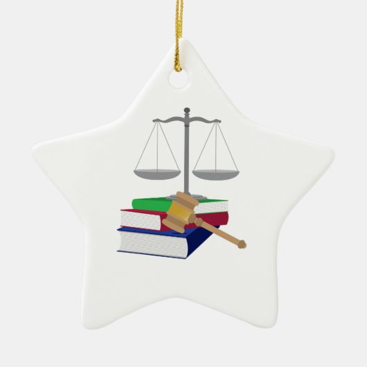 Lawyer Symbols Keramisch Ornament (Voorkant)